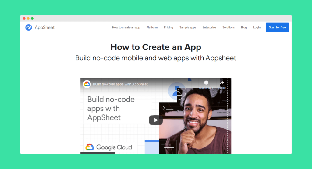 บล็อค How to create an app ของ AppSheet