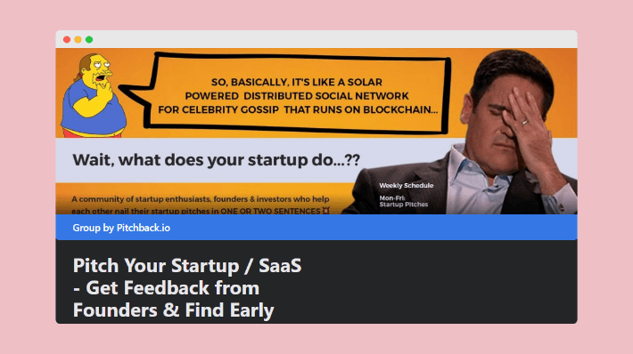 ภาพเฟสบุ้คกรุ้บ Pitch Your Startup / SaaS