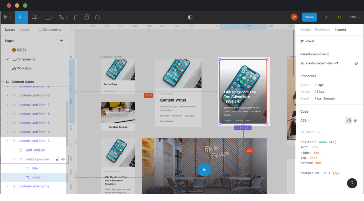 แยก Layer ระหว่าง Image กับ Filter อย่างชัดเจนทำให้ Export ไปพัฒนาต่อได้ง่าย